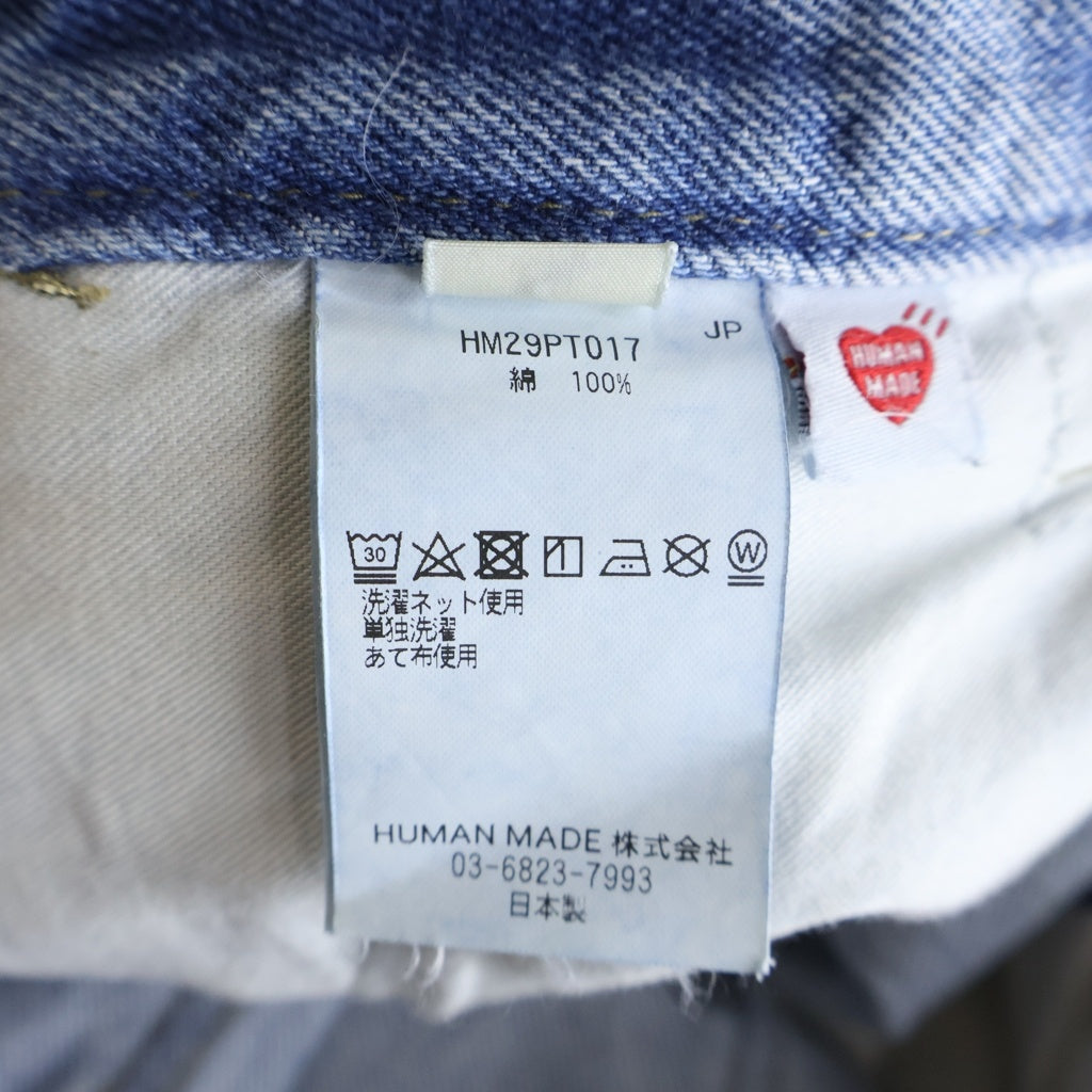 HUMAN MADE(ヒューマンメイド) DENIM PAINTER SHORTS デニムペインターショーツ ハーフパンツ インディゴ HM29PT017
