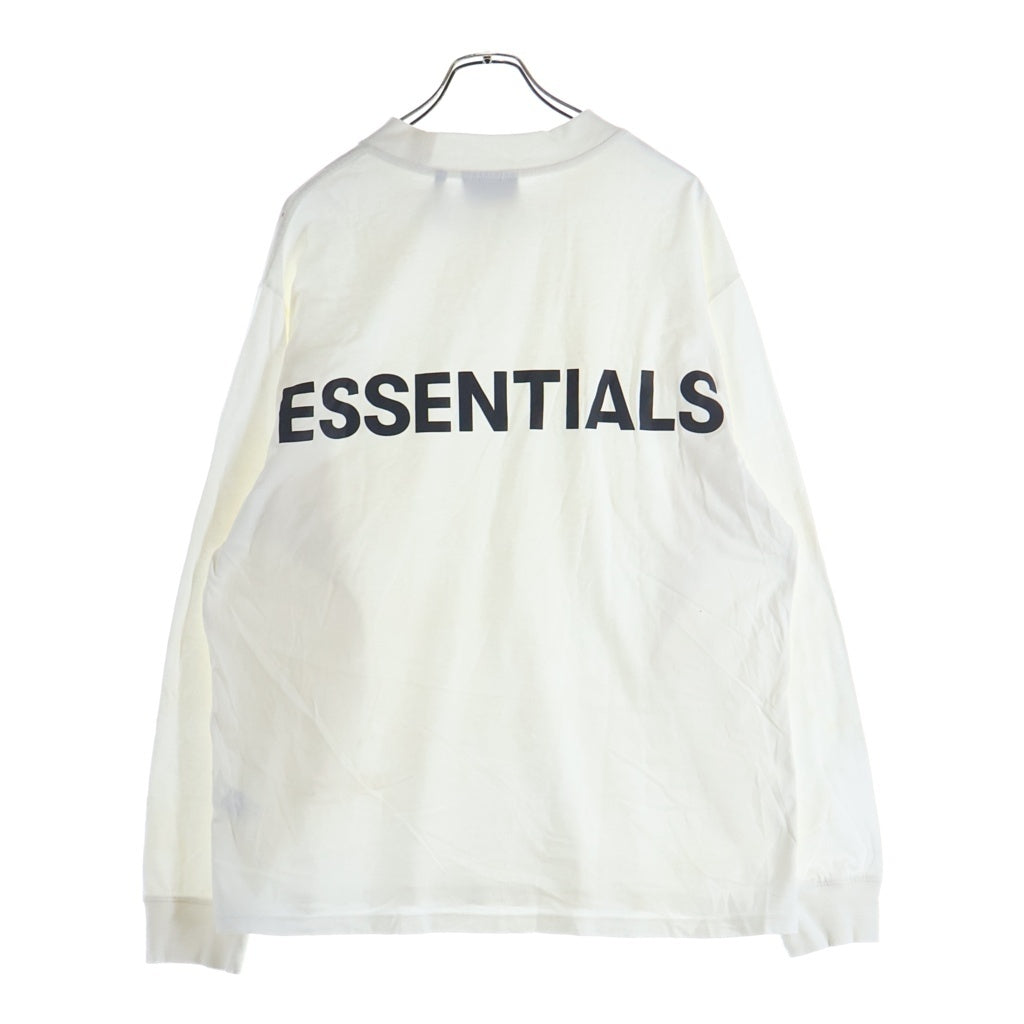 FEAR OF GOD ESSENTIALS(フィアオブゴッド エッセンシャルズ) L/S T-SHIRT バックリフレクターロゴ 長袖Tシャツ ロンT ホワイト