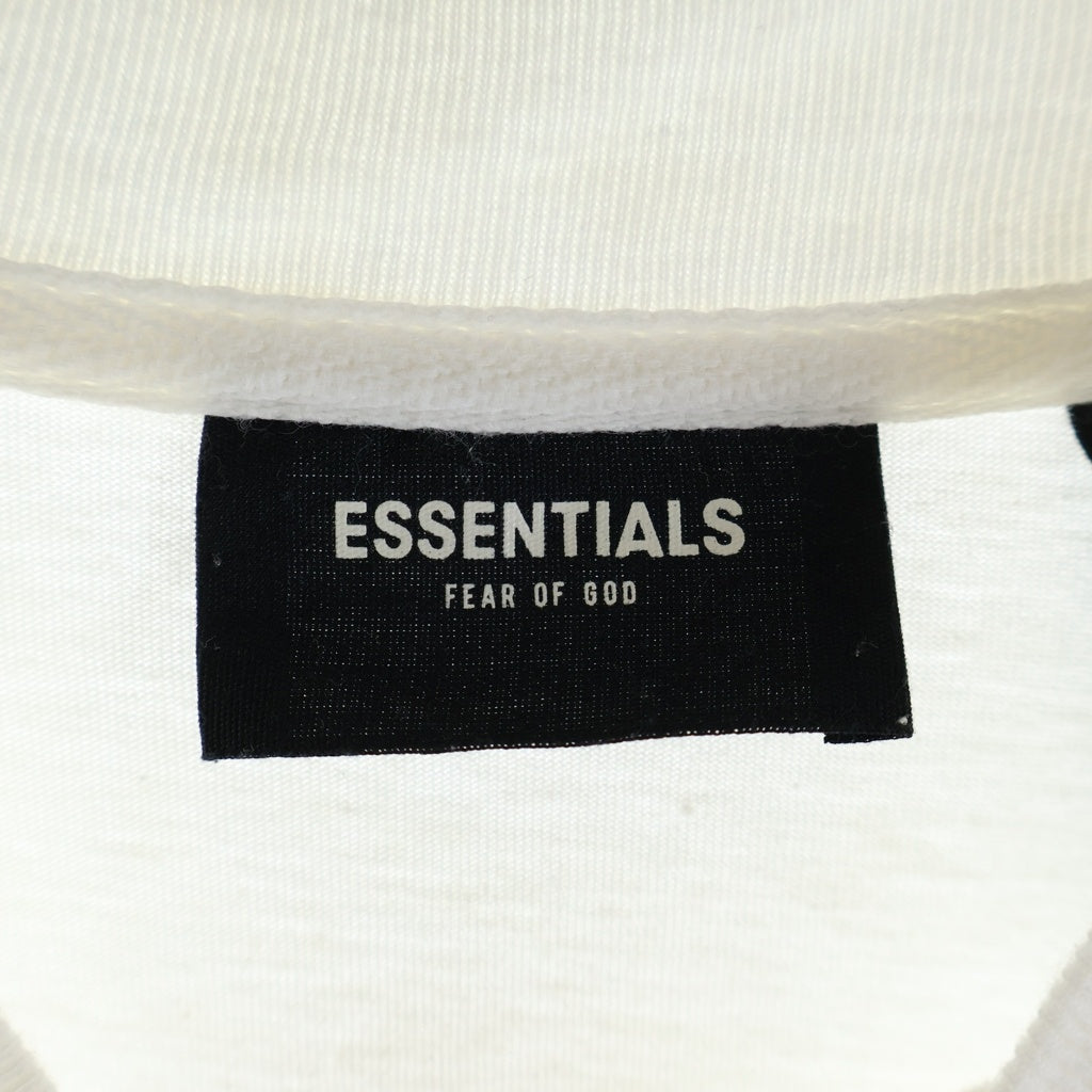 FEAR OF GOD ESSENTIALS(フィアオブゴッド エッセンシャルズ) L/S T-SHIRT バックリフレクターロゴ 長袖Tシャツ ロンT ホワイト
