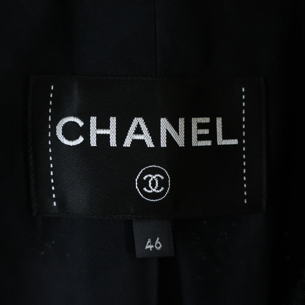 CHANEL(シャネル) ピークドラペル ツイードジャケット ブラック P71871V63459