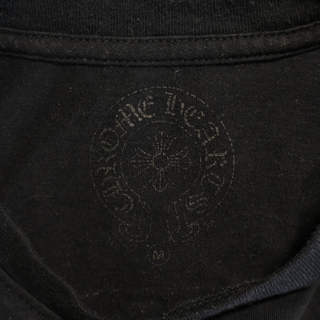 CHROME HEARTS(クロムハーツ) SCROLL LABEL T-SHIRT スクロールラベルプリント クルーネックポケット 半袖Tシャツ カットソー ブラック