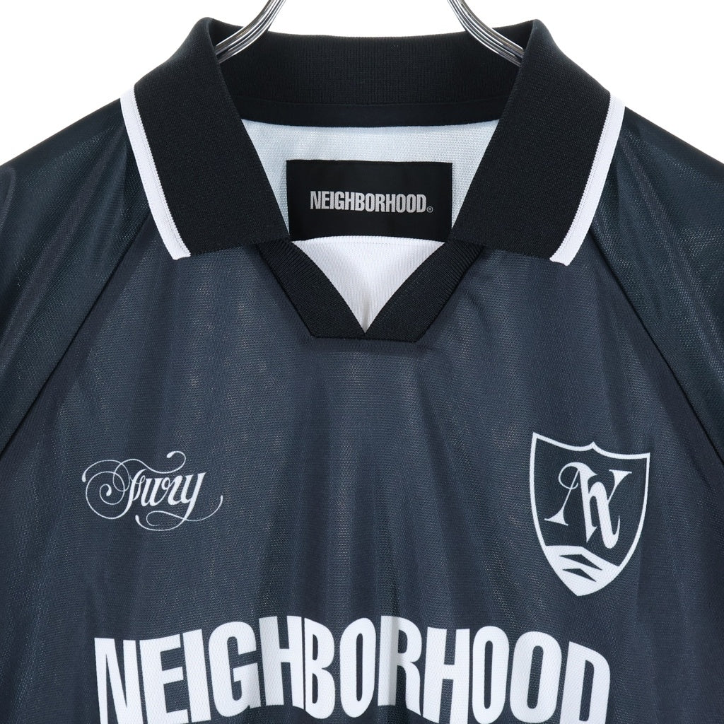 NEIGHBORHOOD(ネイバーフッド) 26SS GAME SHIRT SS ゲームシャツ サッカーシャツ 半袖Tシャツ ブラック 261FPNH-CSM14