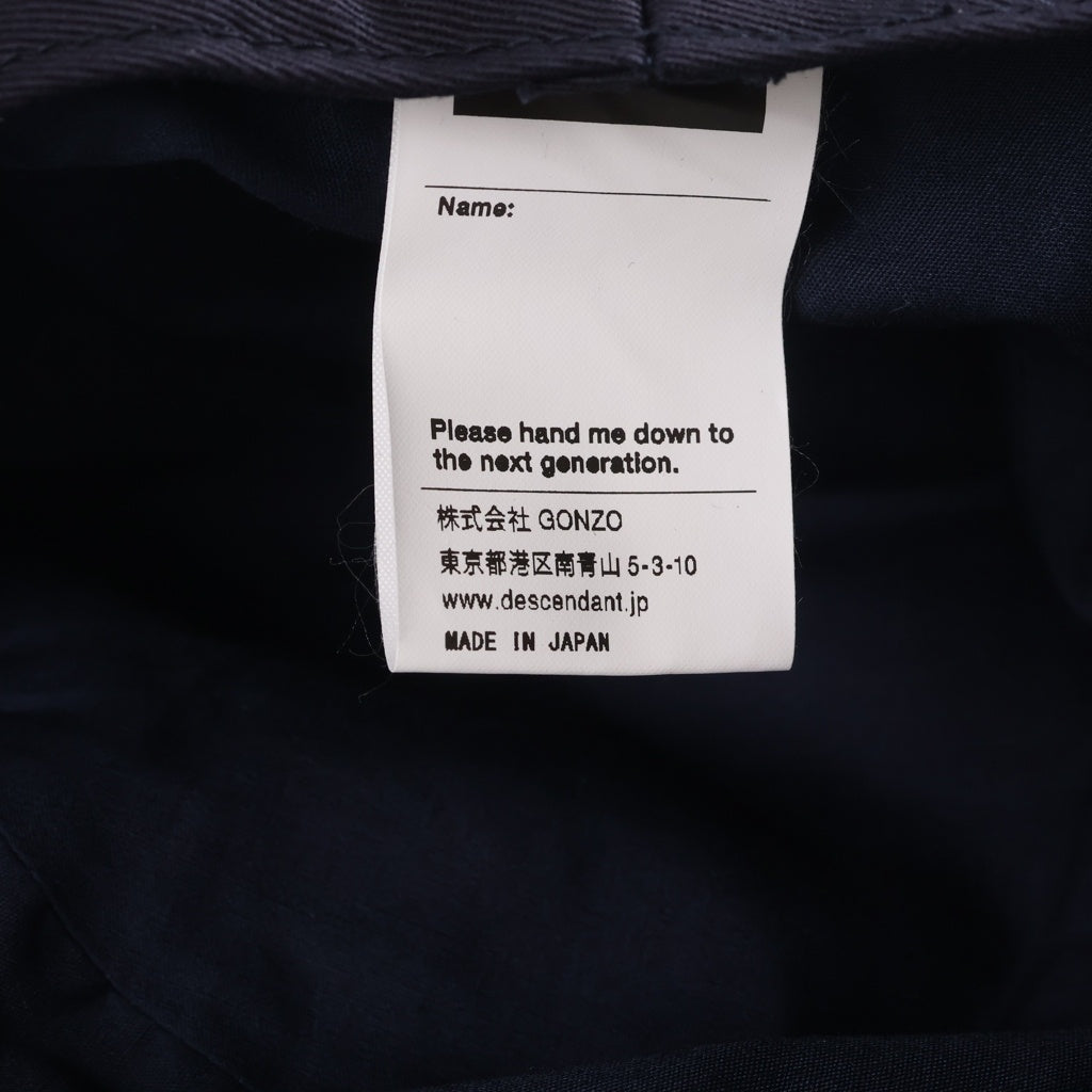 DESCENDANT(ディセンダント) 26AW HORIZON BUCKET HAT アルパカ混ウールバケットハット 帽子 ネイビー 262EMDS-HT01