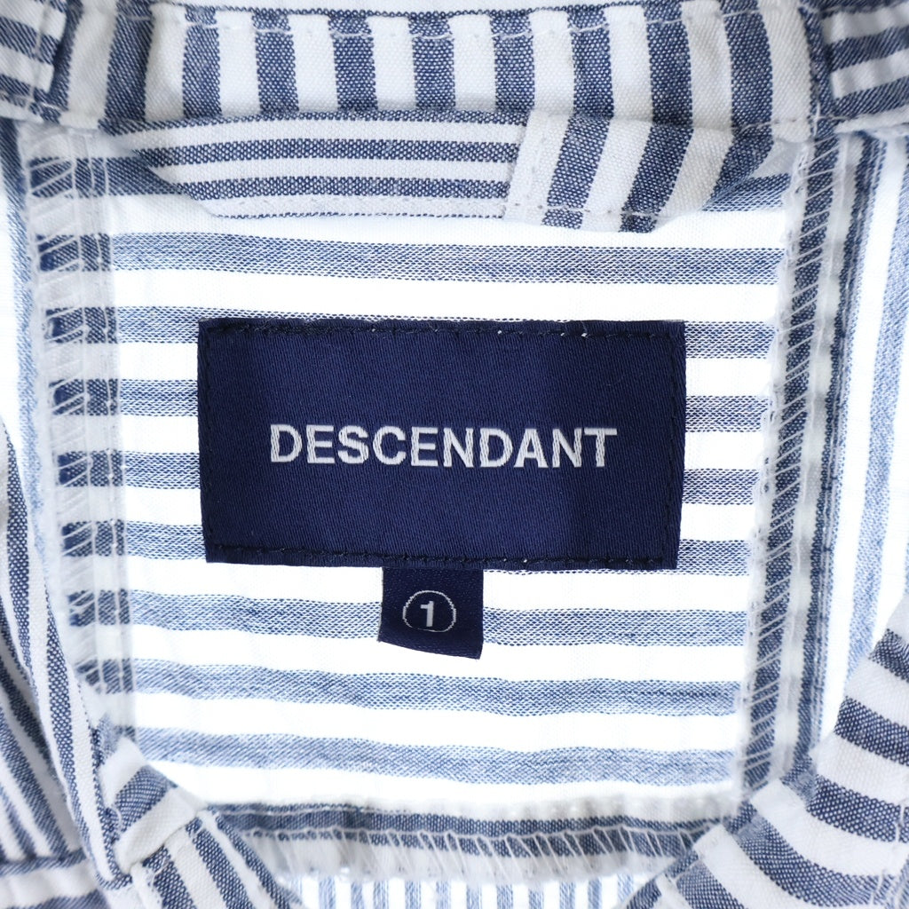 DESCENDANT(ディセンダント) 26SS MILPITAS PATCHWORK LS SHIRT パッチワーク 長袖シャツ ネイビー 261WVDS-SHM03