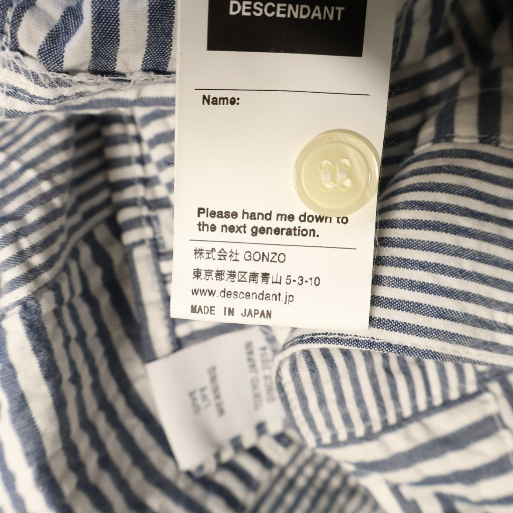 DESCENDANT(ディセンダント) 26SS MILPITAS PATCHWORK LS SHIRT パッチワーク 長袖シャツ ネイビー 261WVDS-SHM03
