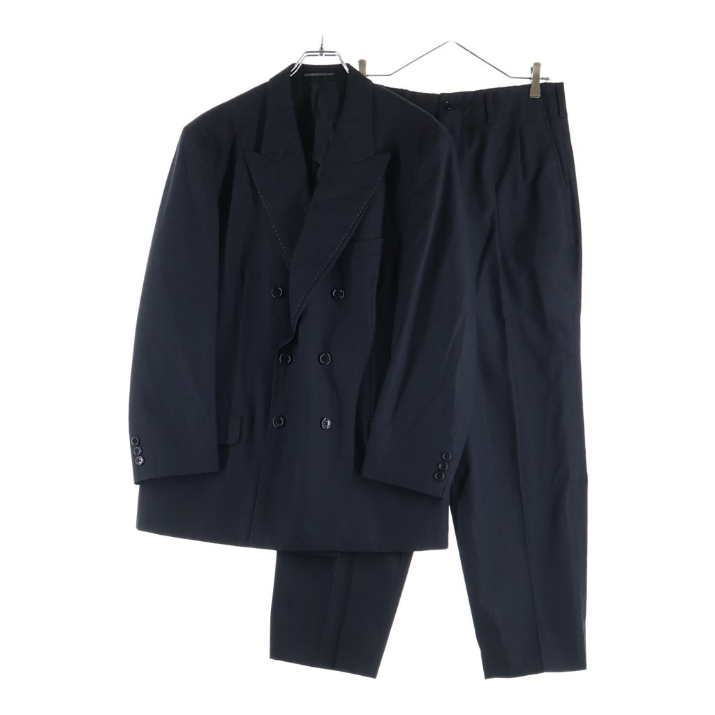 Yohji Yamamoto COSTUME D'HOMME(ヨウジヤマモト コスチュームドオム) 01AW Set Up Suit 7B ウールテーラードジャケット パンツ セットアップスーツ ブラック HV-J97-101/HV-P83-101