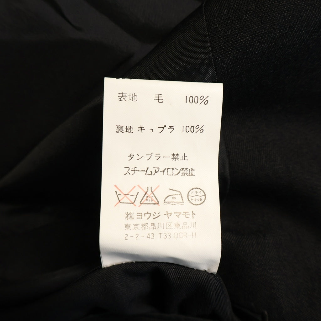 Yohji Yamamoto COSTUME D'HOMME(ヨウジヤマモト コスチュームドオム) 01AW Set Up Suit 7B ウールテーラードジャケット パンツ セットアップスーツ ブラック HV-J97-101/HV-P83-101