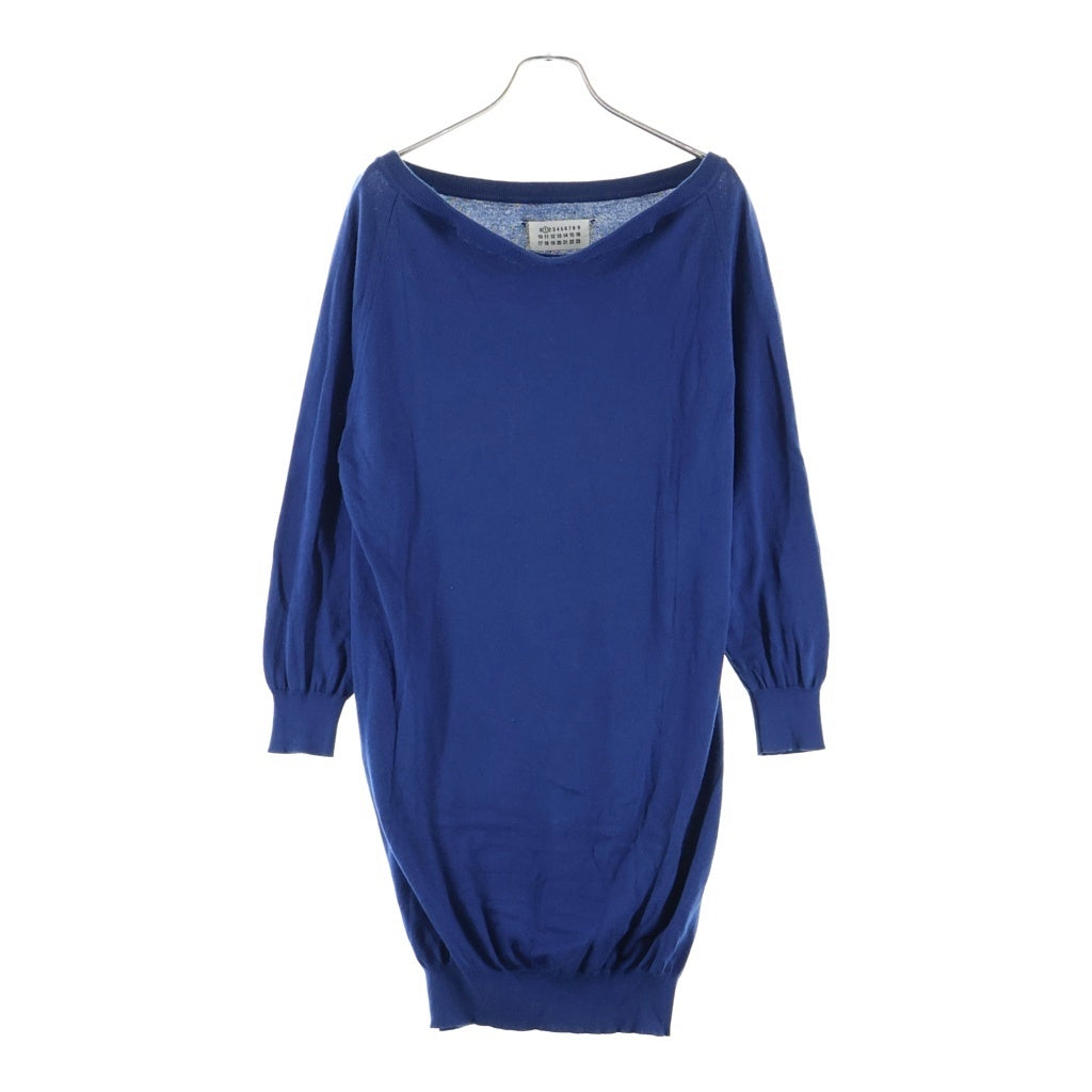 Maison Margiela(メゾンマルジェラ) 09SS ここのえ期 クルーネックニットセーター ブルー レディース