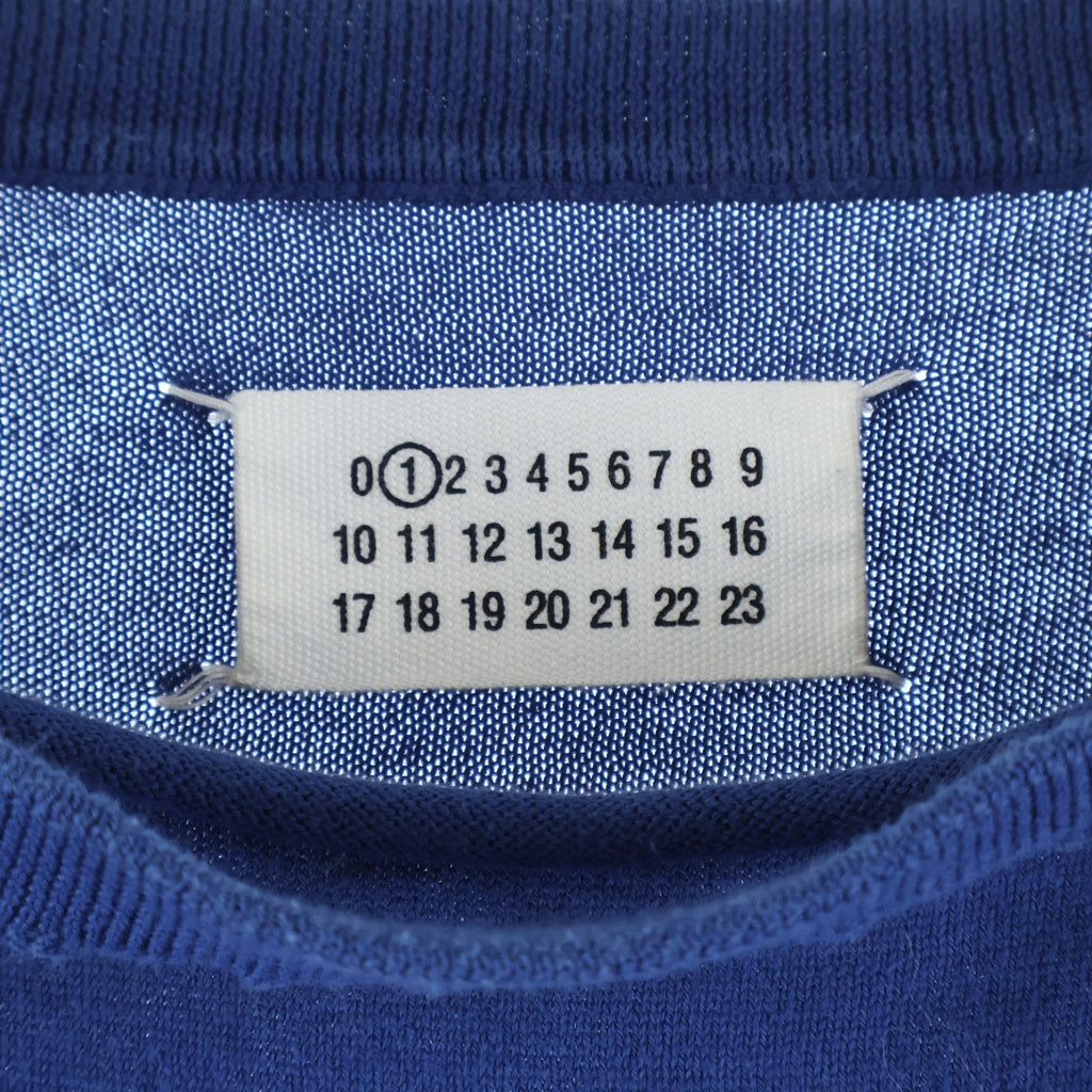 Maison Margiela(メゾンマルジェラ) 09SS ここのえ期 クルーネックニットセーター ブルー レディース