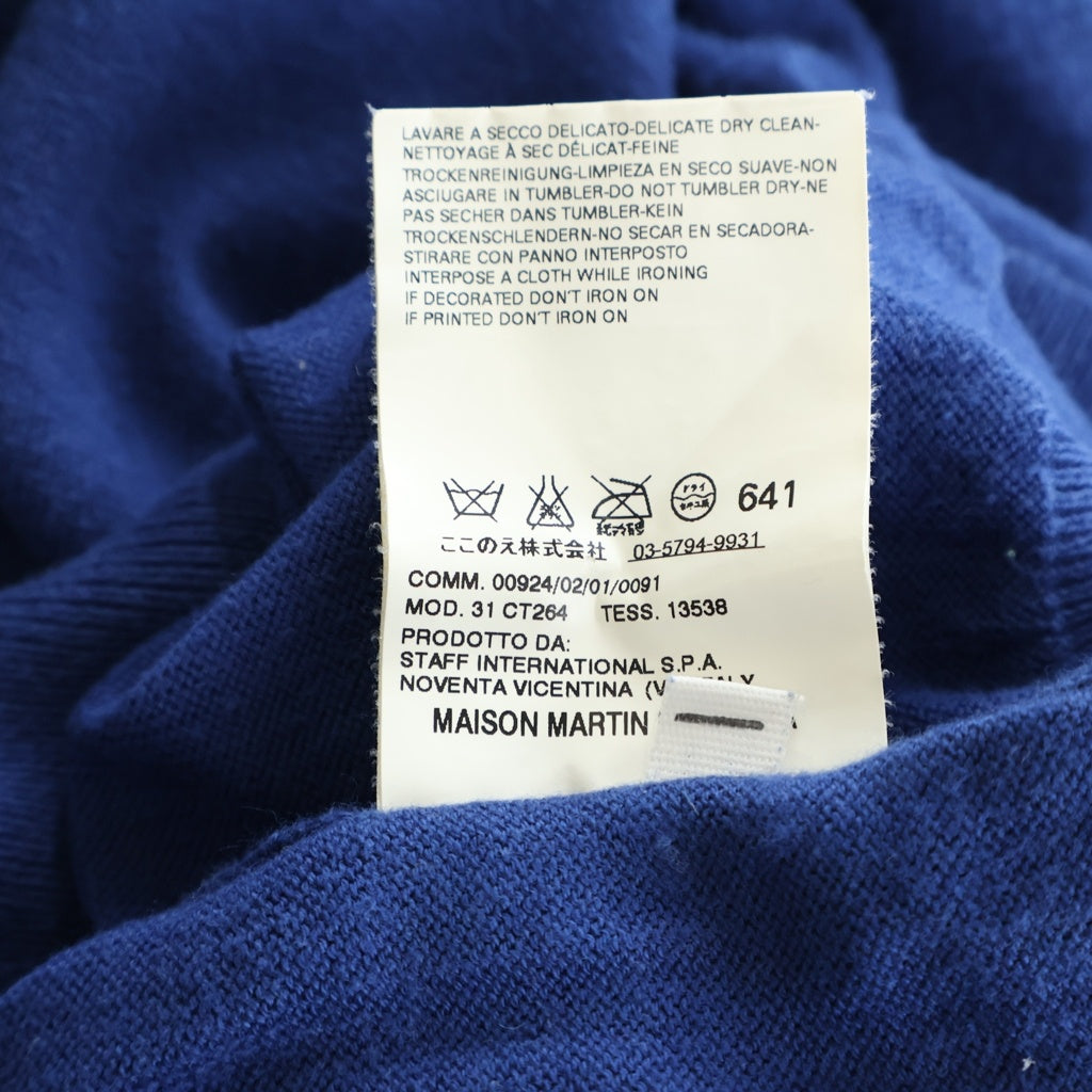 Maison Margiela(メゾンマルジェラ) 09SS ここのえ期 クルーネックニットセーター ブルー レディース