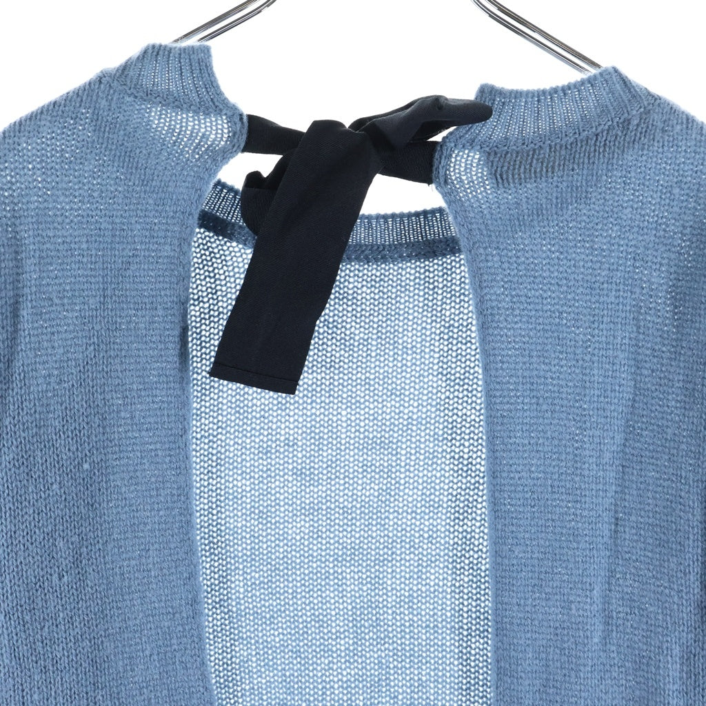 MARNI(マルニ) Cashmere Cardigan バックリボン カシミヤニットカーディガン ブルー レディース GCMDU35Q00FX376