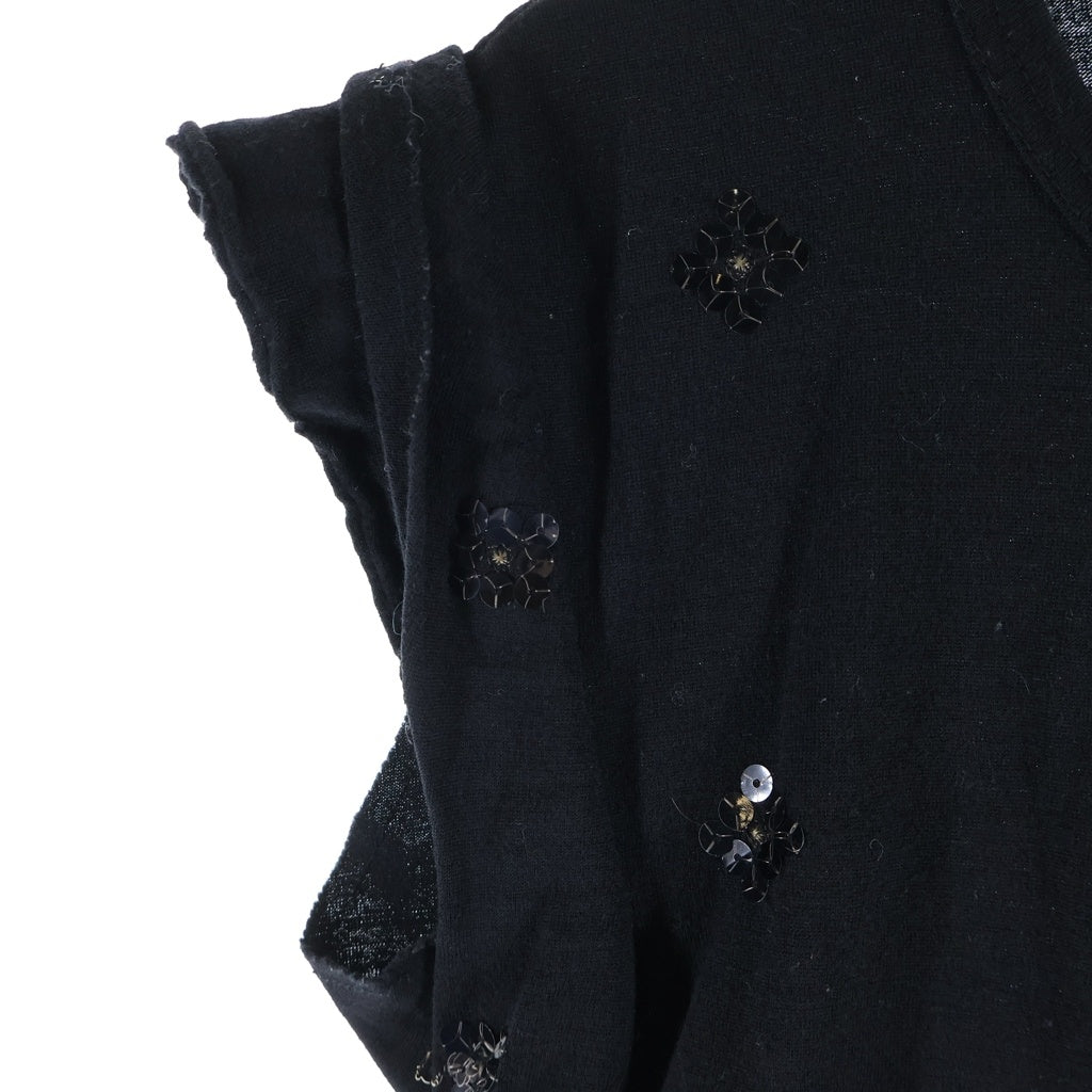 COMME des GARCONS(コムデギャルソン) SAMPLE サンプルタグ スパンコール装飾ワンピース ドレス ブラック レディース