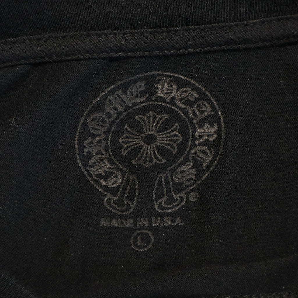 CHROME HEARTS(クロムハーツ) CH L/S T-SHIRTバックスクロールプリント 長袖Tシャツ ロンT ブラック