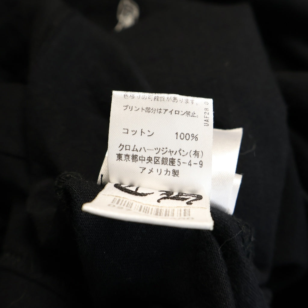 CHROME HEARTS(クロムハーツ) CH L/S T-SHIRTバックスクロールプリント 長袖Tシャツ ロンT ブラック