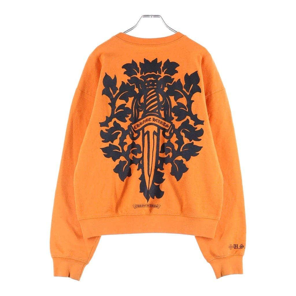 CHROME HEARTS(クロムハーツ) SWTSHRT VINDAGGER ヴァインダガー クルーネックスウェットトレーナー オレンジ