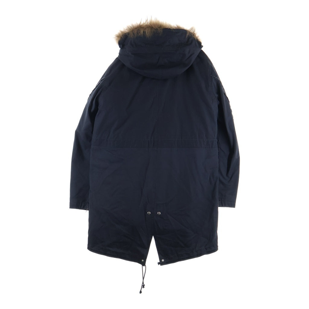 John UNDERCOVER(ジョン アンダーカバー) Mods Coat 裏地ライナー ファー付き モッズコート ブラック JUV4302