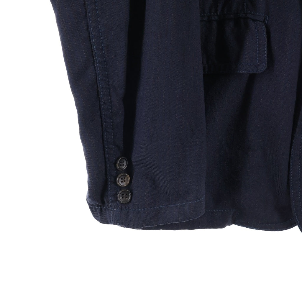COMME des GARCONS HOMME(コムデギャルソンオム) 04AW 3B Wool Tailored Jacket ストライプ ウールテーラードジャケット ブラック HN-J005