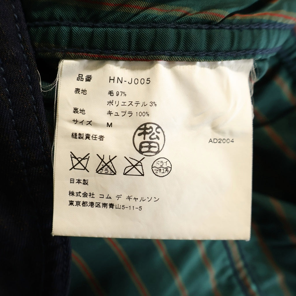 COMME des GARCONS HOMME(コムデギャルソンオム) 04AW 3B Wool Tailored Jacket ストライプ ウールテーラードジャケット ブラック HN-J005