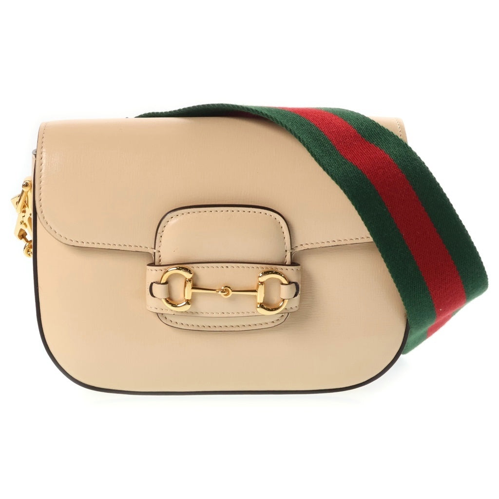 GUCCI(グッチ) 1955 Horsebit Shoulder Bag ホースビット レザーショルダーバッグ ベージュ 658574 レディース