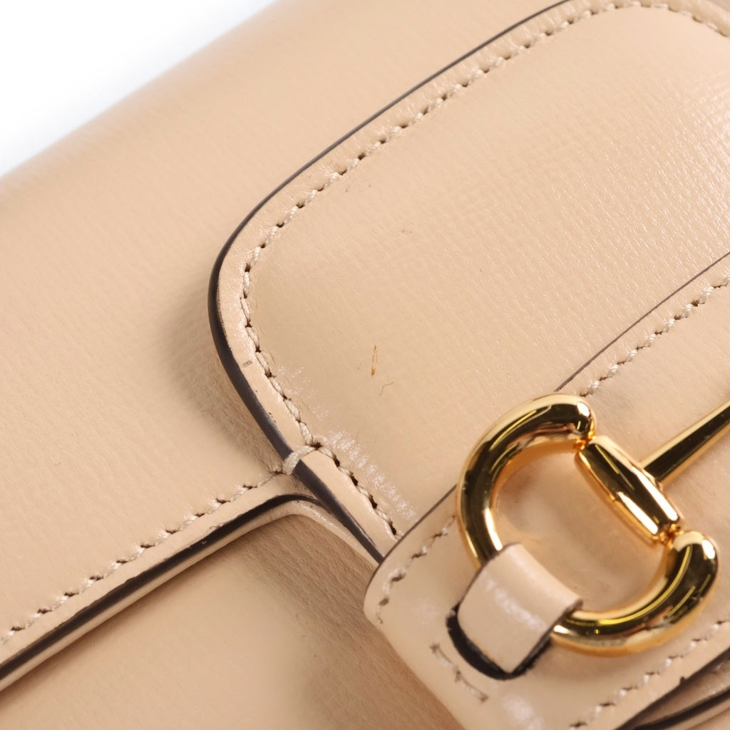 GUCCI(グッチ) 1955 Horsebit Shoulder Bag ホースビット レザーショルダーバッグ ベージュ 658574 レディース