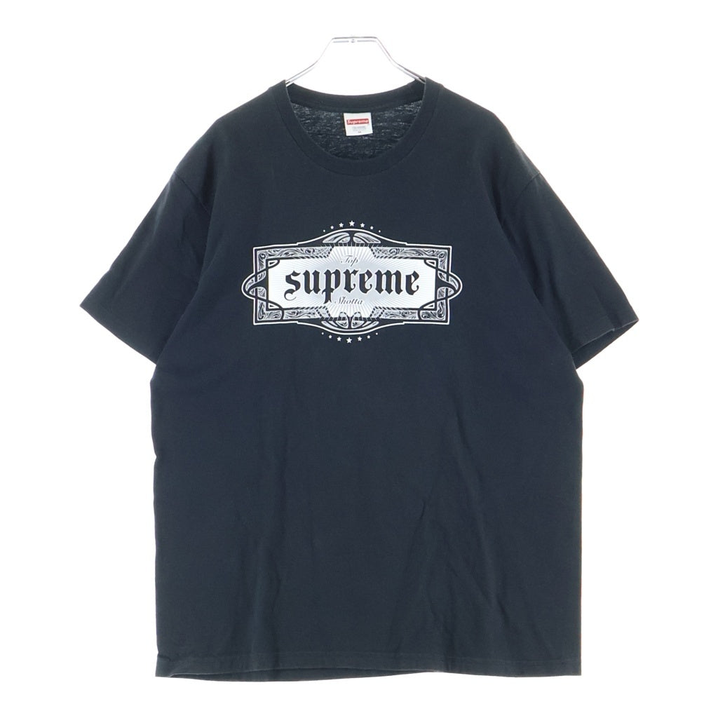 SUPREME(シュプリーム) 22SS Top Shotta Tee トップ ショータ フロントプリント クルーネック半袖Tシャツ カットソー ブラック