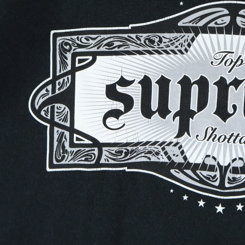 SUPREME(シュプリーム) 22SS Top Shotta Tee トップ ショータ フロントプリント クルーネック半袖Tシャツ カットソー ブラック