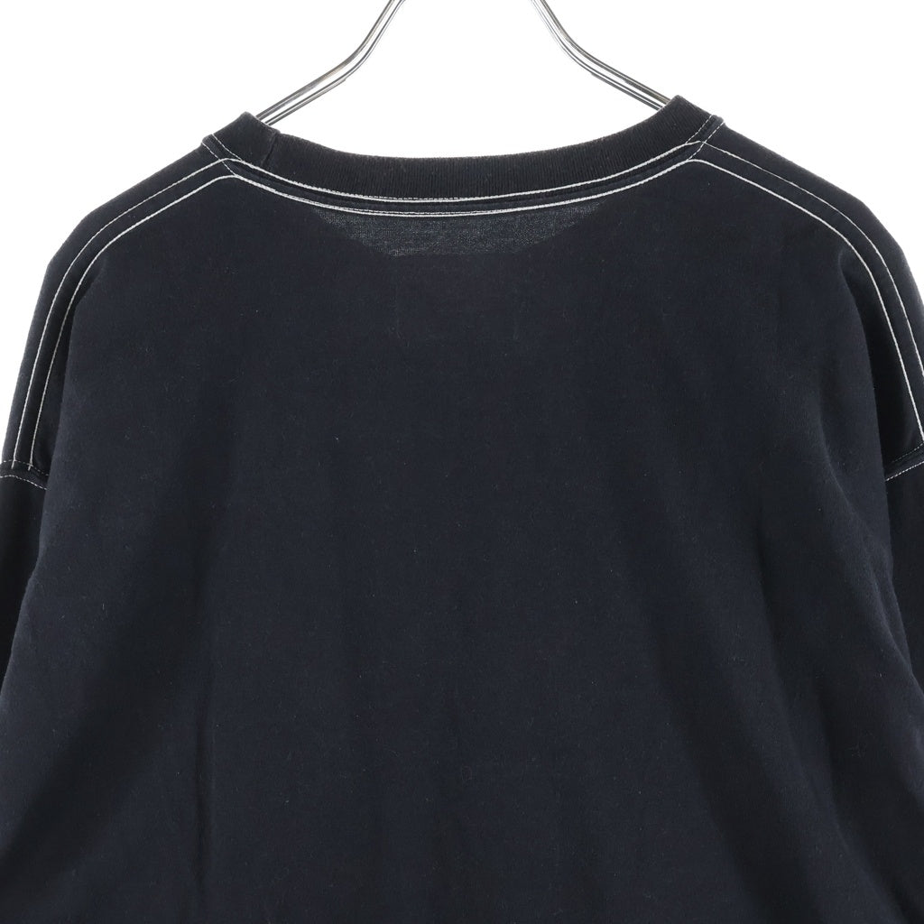 WTAPS(ダブルタップス) 21AW ステッチデザイン クルーネック コットン 長袖Tシャツ カットソー ブラック 212ATDT-CSM09