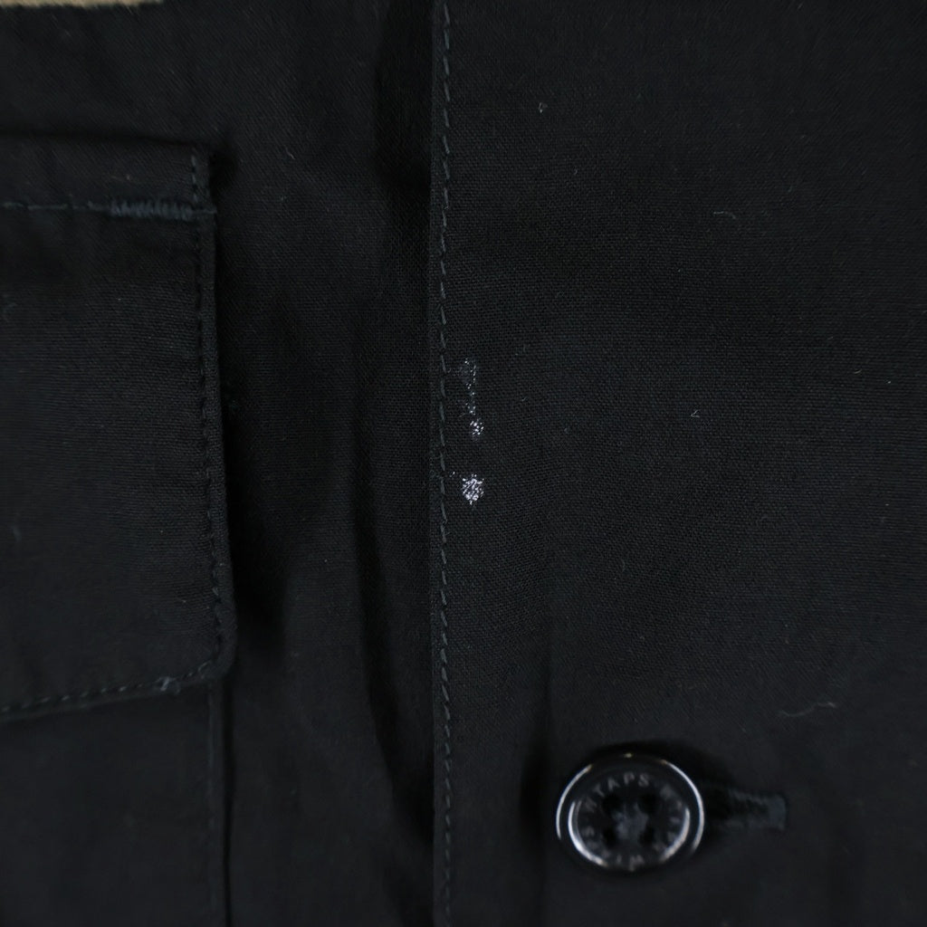 WTAPS(ダブルタップス) 20SS ロゴエンブロイダリー ダブルポケット レギュラーカラー 半袖シャツ ブラック 201BRDT-SHM05