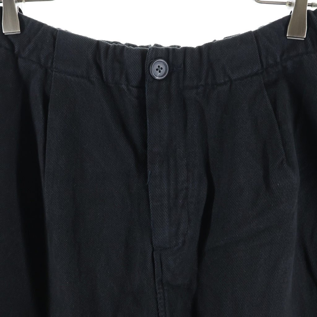 NO BRAND(ノーブランド) (Lauren Manoogian) ローレン マヌージアン WASHED TROUSERS ウォッシュド トラウザーズ パンツ ブラック SPF26B2869W215