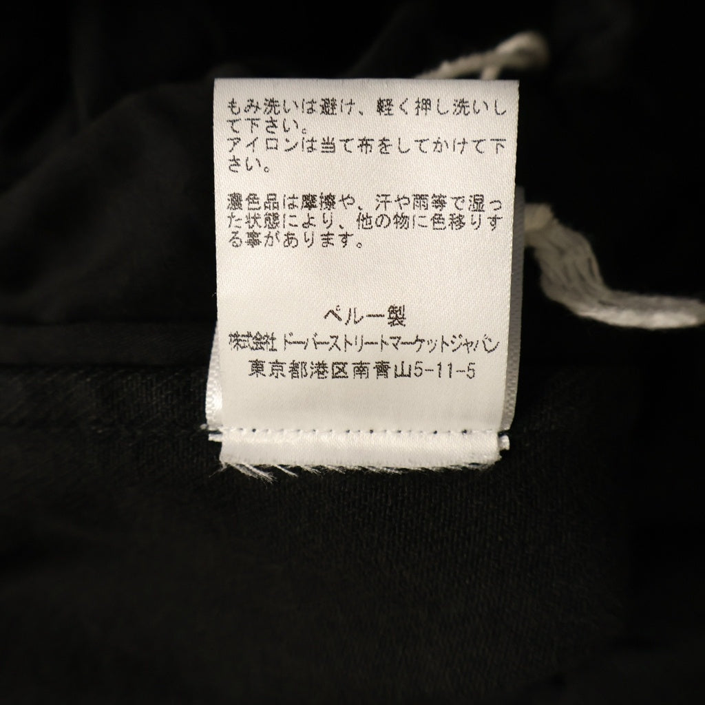 NO BRAND(ノーブランド) (Lauren Manoogian) ローレン マヌージアン WASHED TROUSERS ウォッシュド トラウザーズ パンツ ブラック SPF26B2869W215
