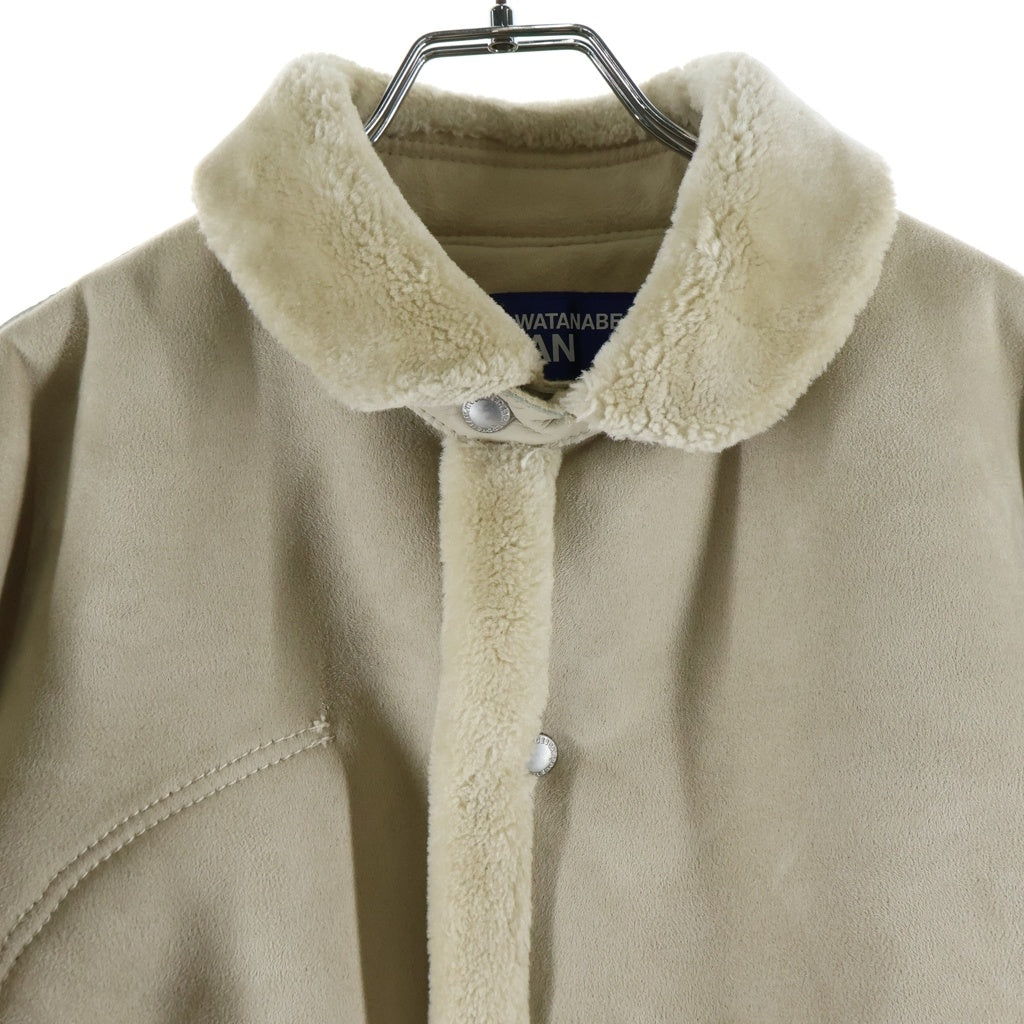 JUNYA WATANABE COMME des GARCONS(ジュンヤワタナベ コムデギャルソン) 25AW エステルボア レザージャケット ムートンコート アイボリー WP-J025