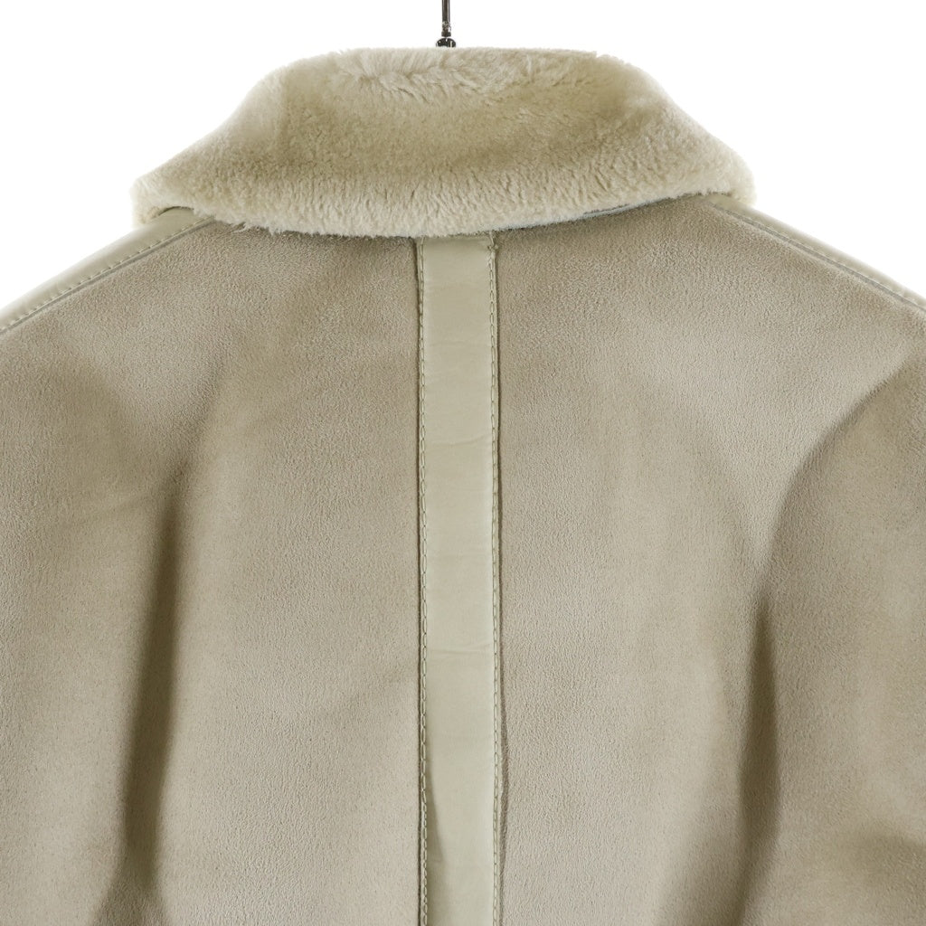 JUNYA WATANABE COMME des GARCONS(ジュンヤワタナベ コムデギャルソン) 25AW エステルボア レザージャケット ムートンコート アイボリー WP-J025