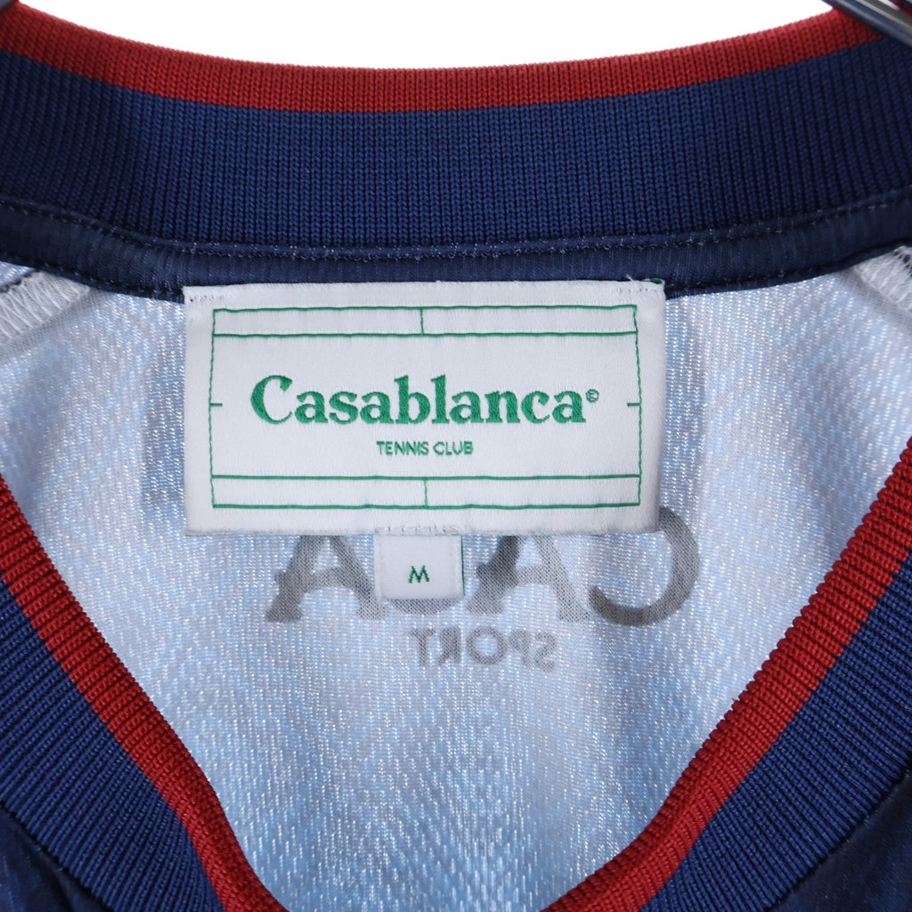 CASABLANCA(カサブランカ) LA DEESSE DU STADE ラ デエス デュ スタド 半袖Tシャツ カットソー ブルー MF24-JTP-291-01