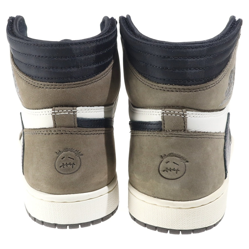 NIKE(ナイキ) × TRAVIS SCOTT AIR JORDAN 1 RETRO HIGH OG TS SP トラヴィススコット エアショー ダン1 ハイカットスニーカーブラウン／ホワイト