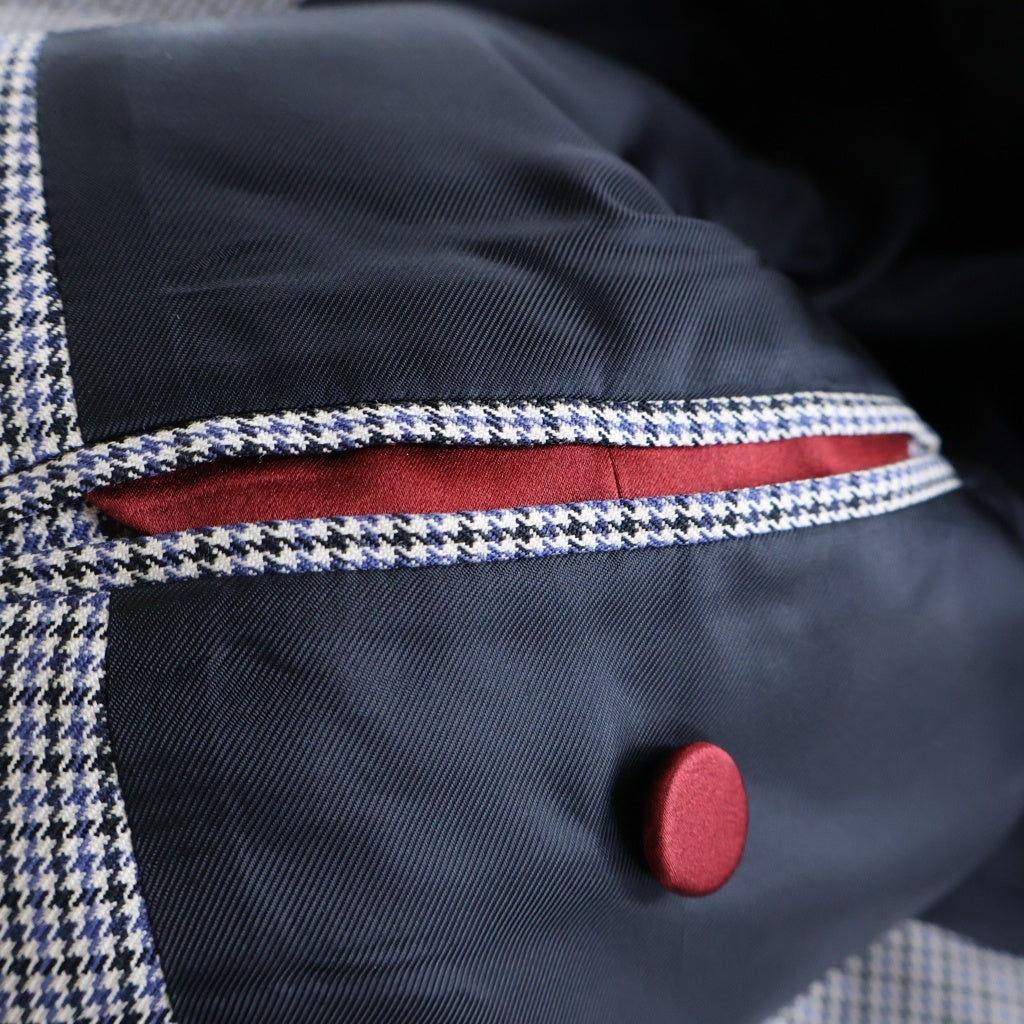 GUCCI(グッチ) Double Breasted Set Up Suit ハウンドトゥースダブルブレストセットアップスーツ 6B テーラードジャケット パンツ グレー 814909