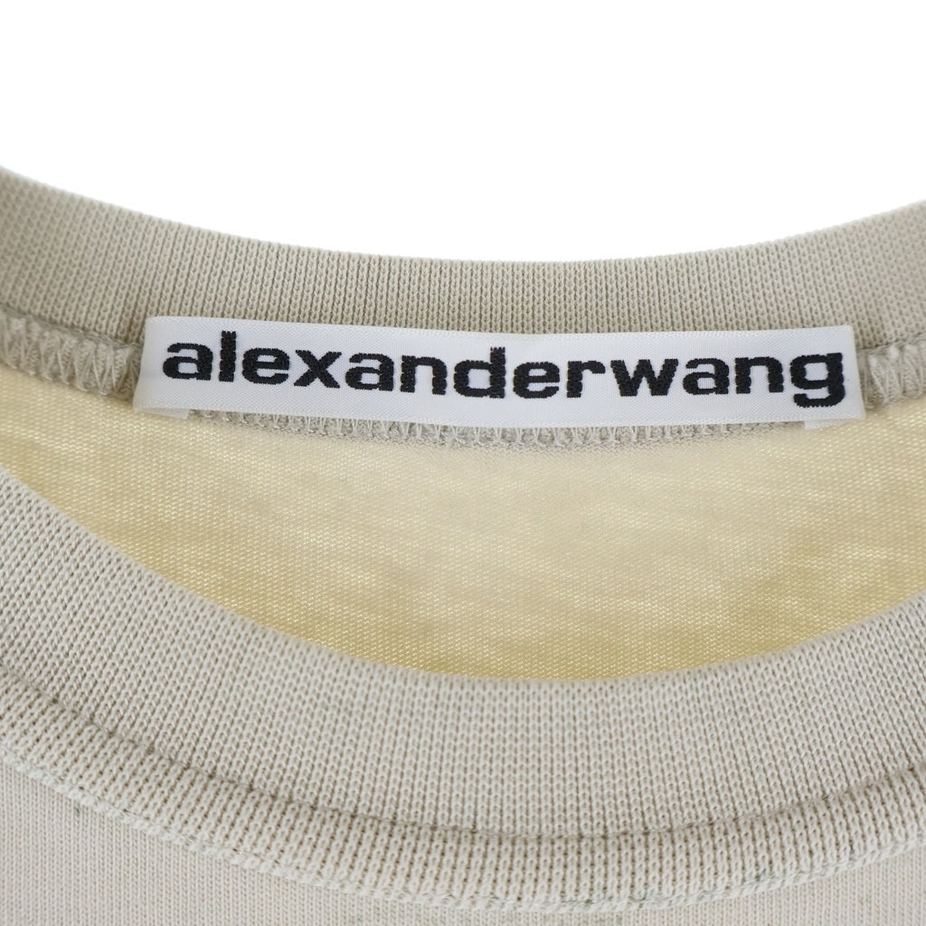 ALEXANDER WANG(アレキサンダーワン) Emboss T-Shirt エンボスロゴ 半袖Tシャツ ベージュ