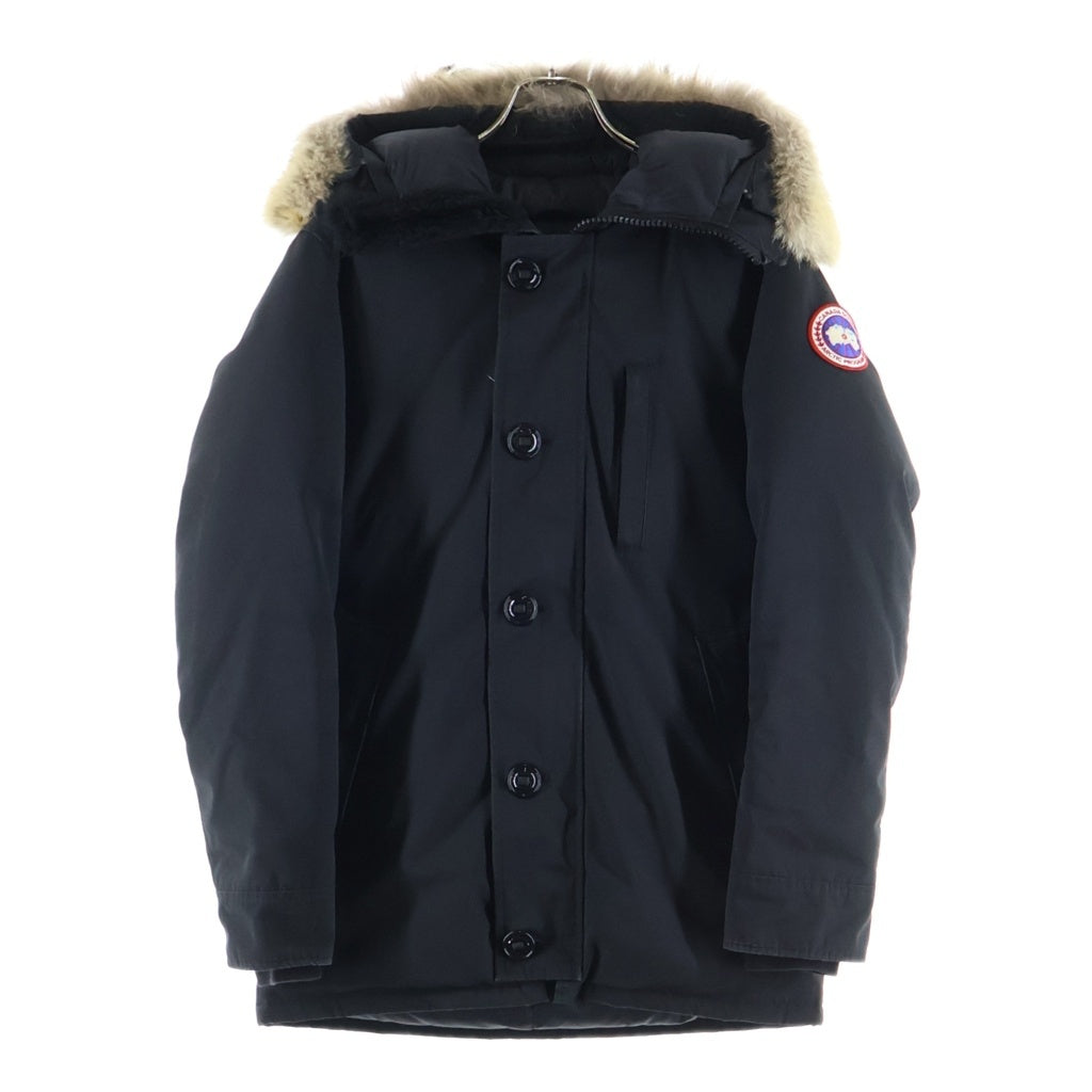 CANADA GOOSE(カナダグース) JASPER PARKA ジャスパー ロゴワッペン ジップアップ ファー付き フーデッド ダウンジャケット ブラック 3438JM