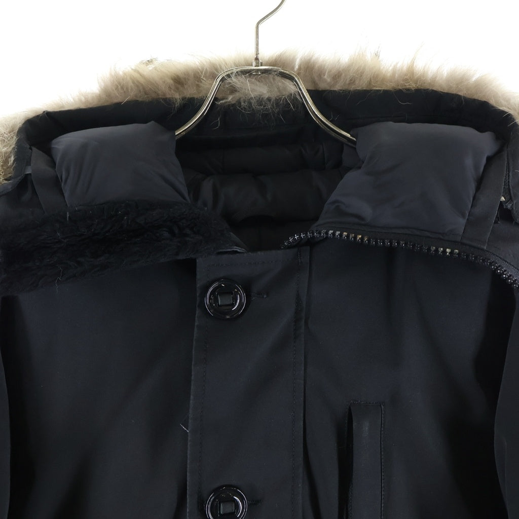 CANADA GOOSE(カナダグース) JASPER PARKA ジャスパー ロゴワッペン ジップアップ ファー付き フーデッド ダウンジャケット ブラック 3438JM