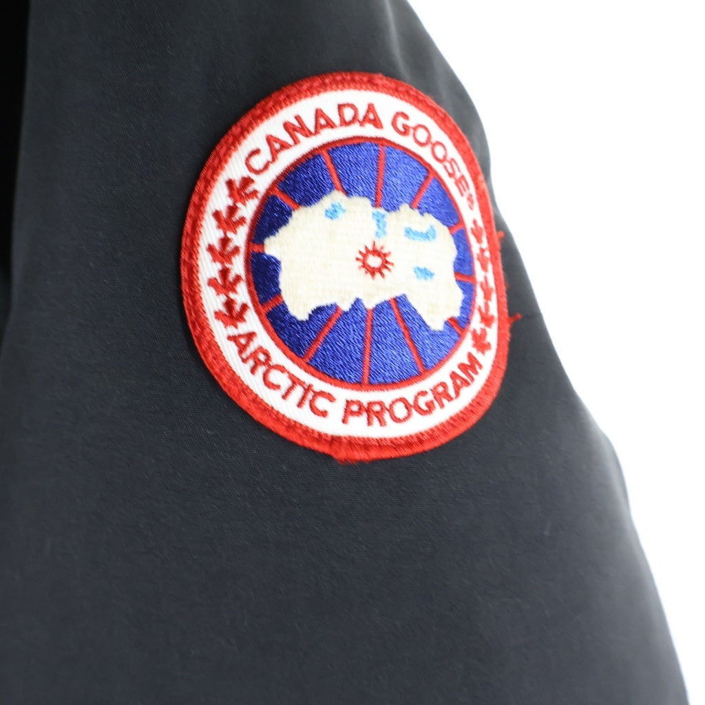 CANADA GOOSE(カナダグース) JASPER PARKA ジャスパー ロゴワッペン ジップアップ ファー付き フーデッド ダウンジャケット ブラック 3438JM