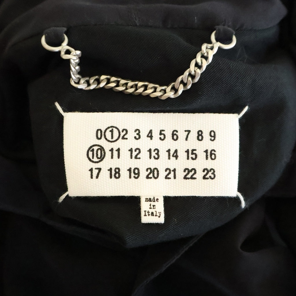Maison Margiela(メゾンマルジェラ) 26SS TRENCH COAT ピーチドコットントレンチコート ジャケット ブラック S51AH0184
