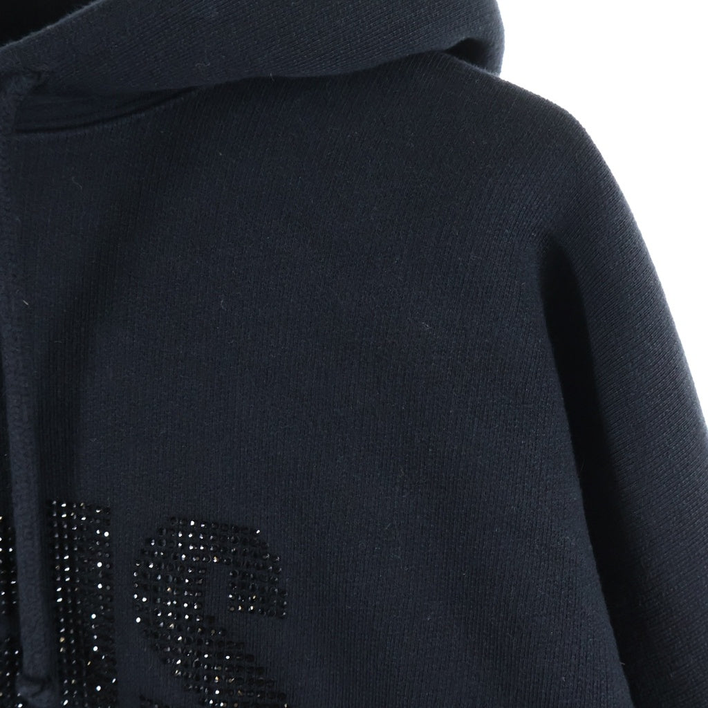 VETEMENTS(ヴェトモン) CRYSTAL PARIS HOODIE UA65HD590B クリスタルパリフーディー ラインストーン スウェット パーカー ブラック