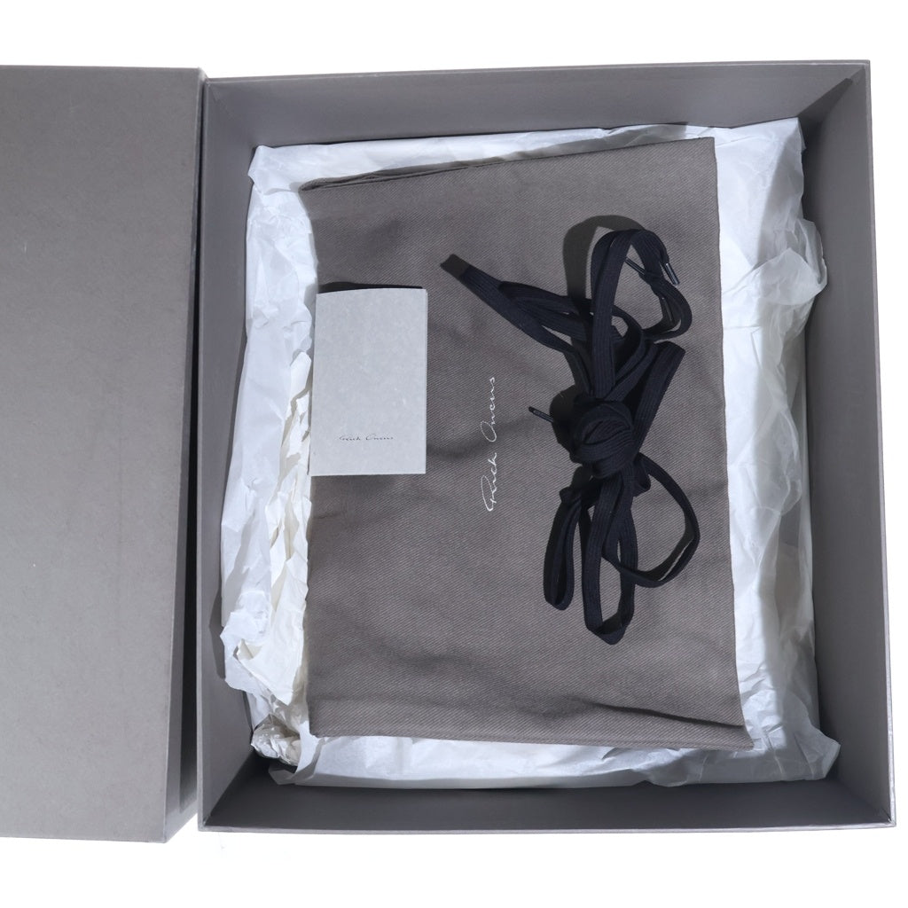 Rick Owens(リックオウエンス) TEMPLE SNEAKERS レザーハイカットスニーカー ブラック RU01F2890-LCO