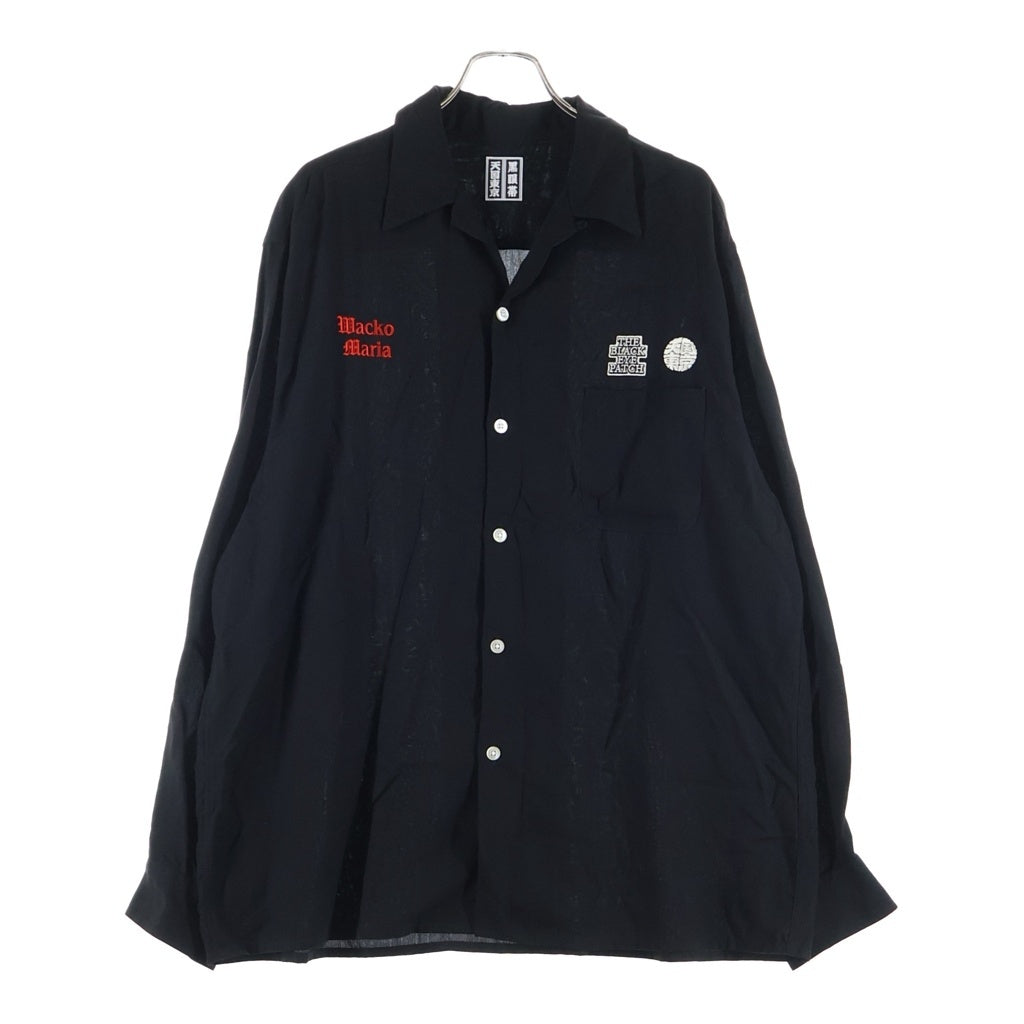WACKO MARIA(ワコマリア) ×THE BLACK EYE PATCH 50's shirt ブラックアイパッチ 長袖オープンカラーシャツ ブラック