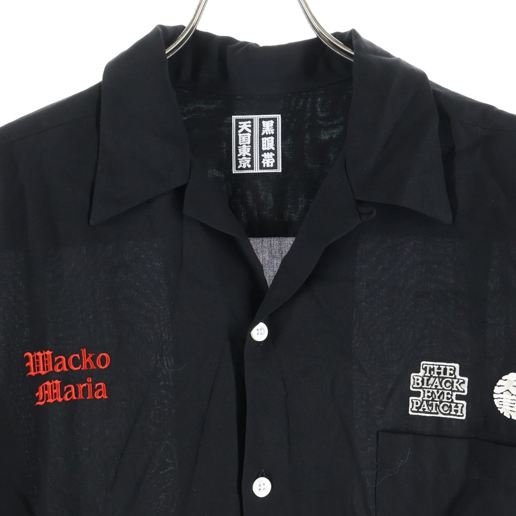 WACKO MARIA(ワコマリア) ×THE BLACK EYE PATCH 50's shirt ブラックアイパッチ 長袖オープンカラーシャツ ブラック