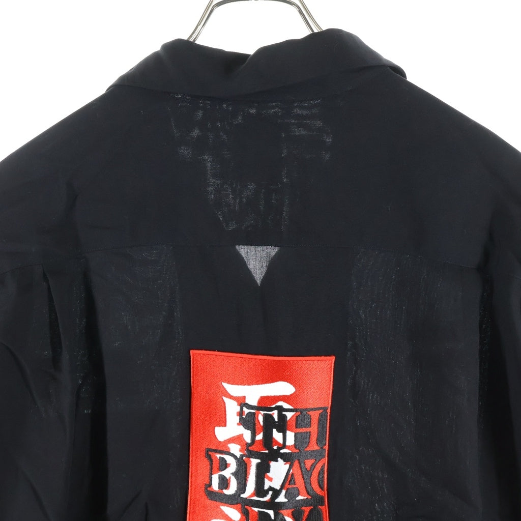 WACKO MARIA(ワコマリア) ×THE BLACK EYE PATCH 50's shirt ブラックアイパッチ 長袖オープンカラーシャツ ブラック