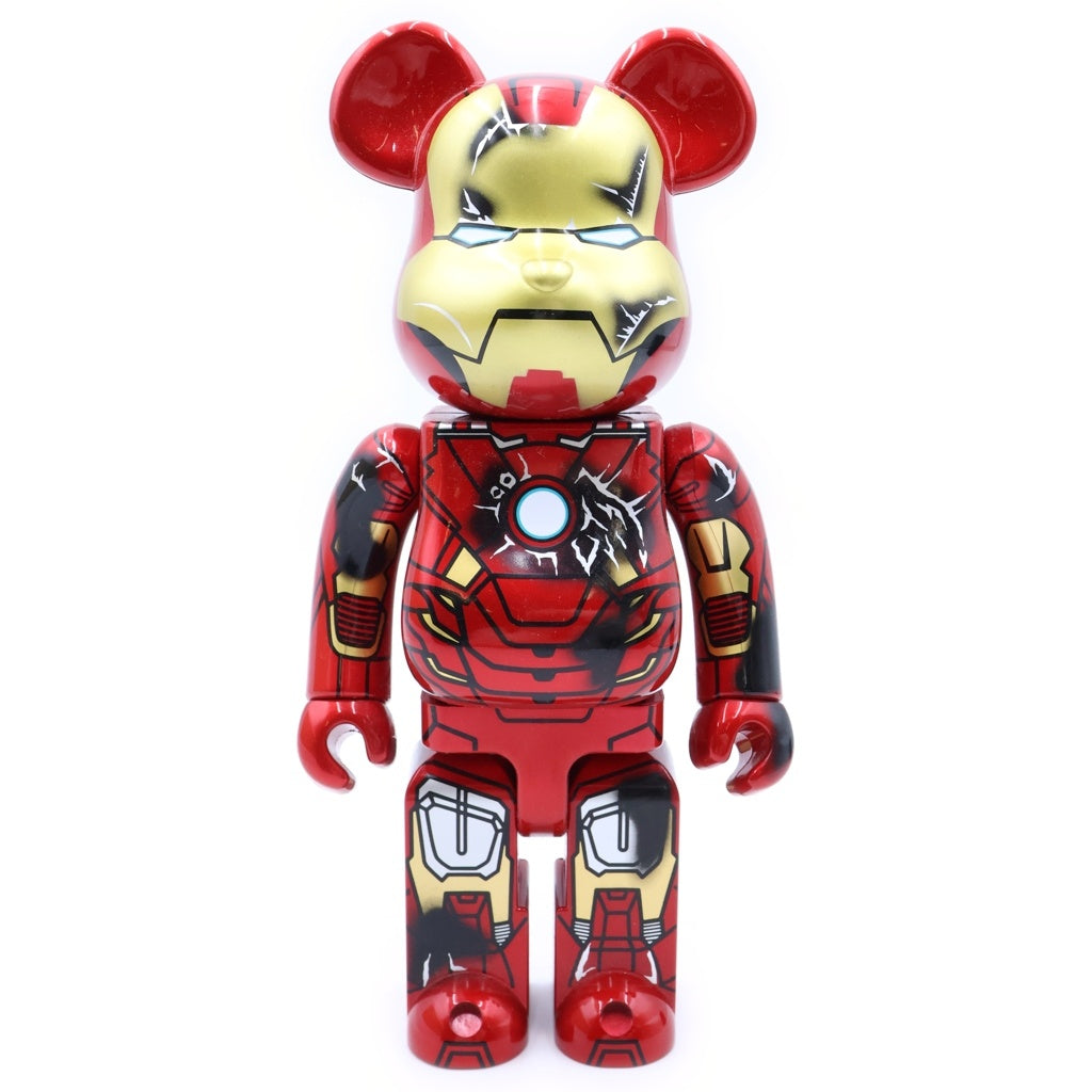 MEDICOM TOY(メディコムトイ) BE@RBRICK IRON MAN MARK VII 400% ベアブリック アイアンマン ダメージ フィギュア レッド