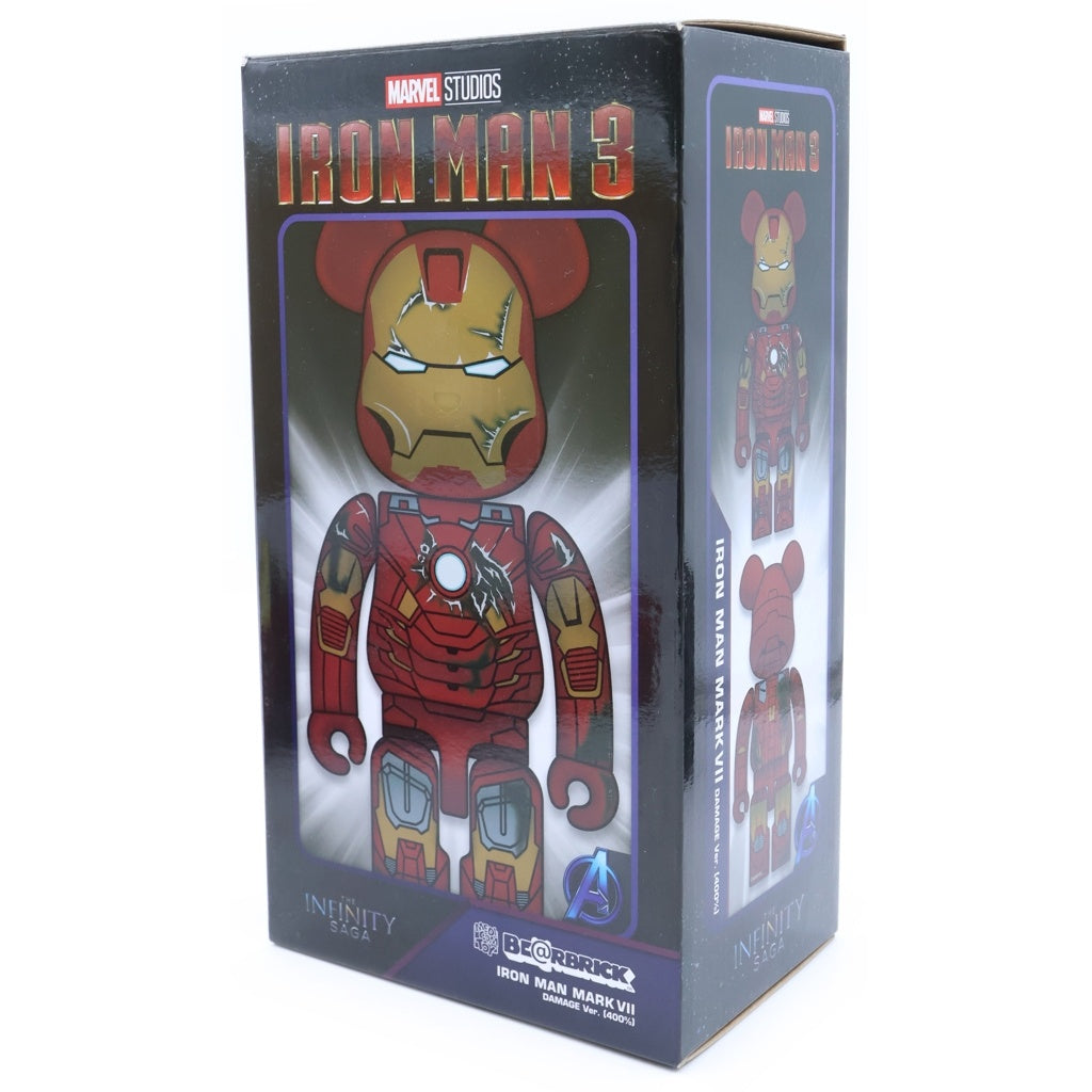 MEDICOM TOY(メディコムトイ) BE@RBRICK IRON MAN MARK VII 400% ベアブリック アイアンマン ダメージ フィギュア レッド
