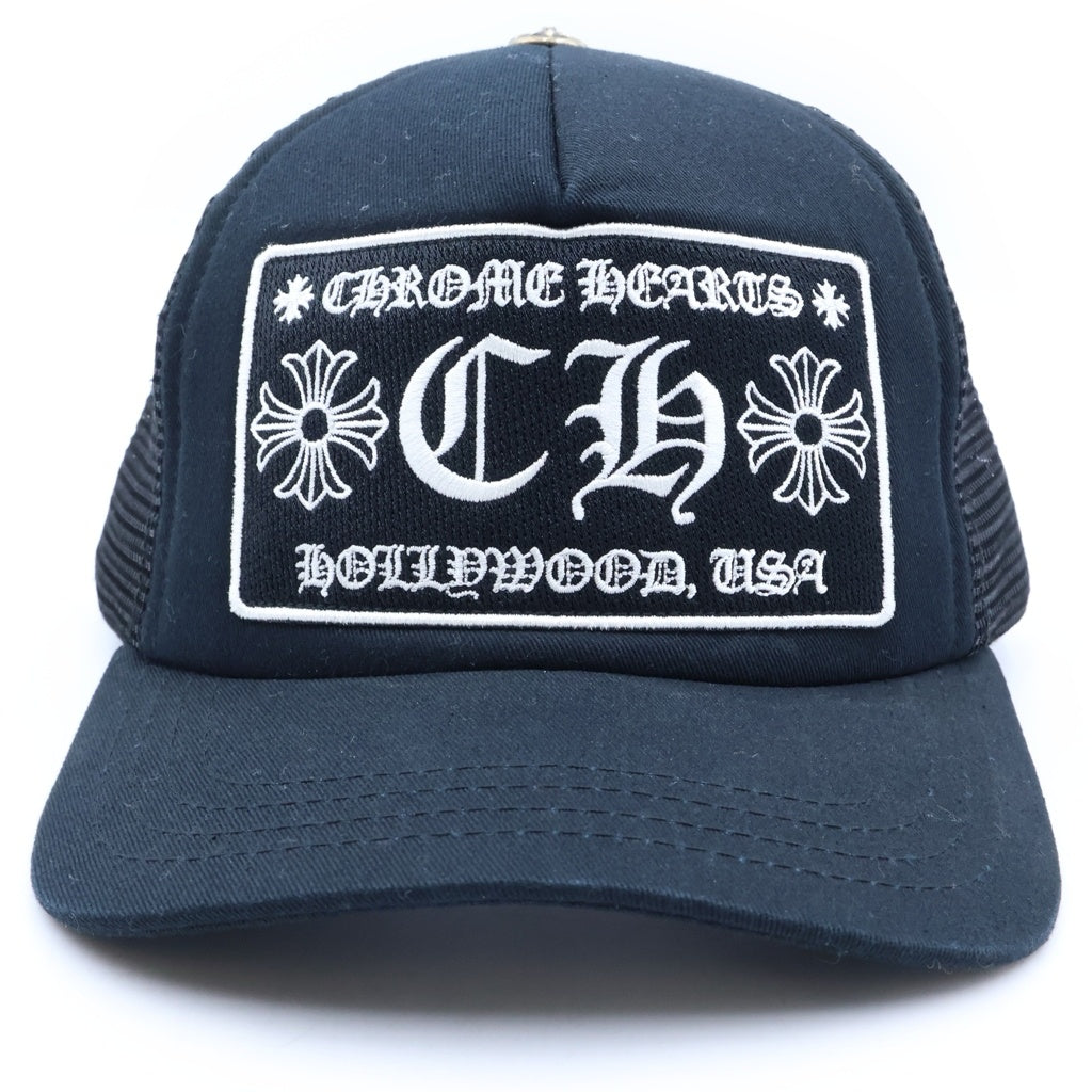CHROME HEARTS(クロムハーツ) TRUCKER CAP CHロゴ メッシュ 5パネル トラッカーキャップ 帽子 ブラック