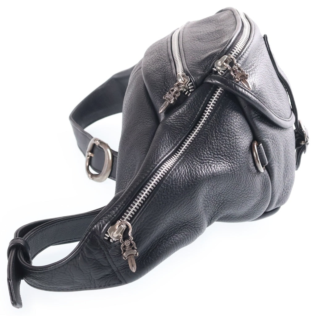 CHROME HEARTS(クロムハーツ) ♯1 SNAT PACK スナットパック ダガージップ ガンスリンガーベルト レザーウエストバッグ ブラック