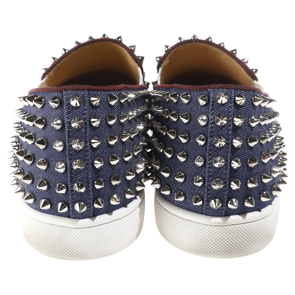 CHRISTIAN LOUBOUTIN(クリスチャンルブタン) ROLLER BOAT FLAT DENIM ローラーボート スタッズデザイン フラット ローカット デニム スニーカー インディゴ 1170737